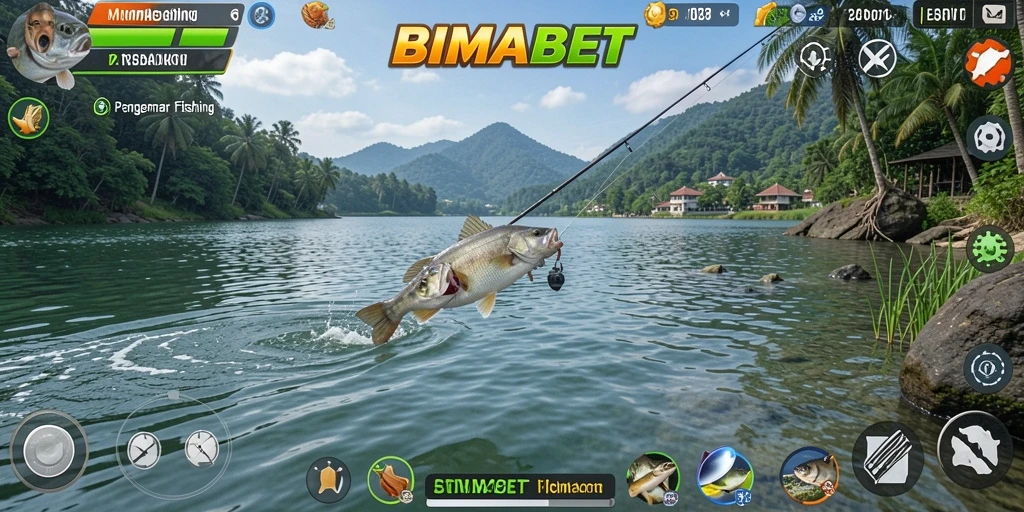 Tampilan gameplay BIMABET yang menegangkan dan seru saat memancing.