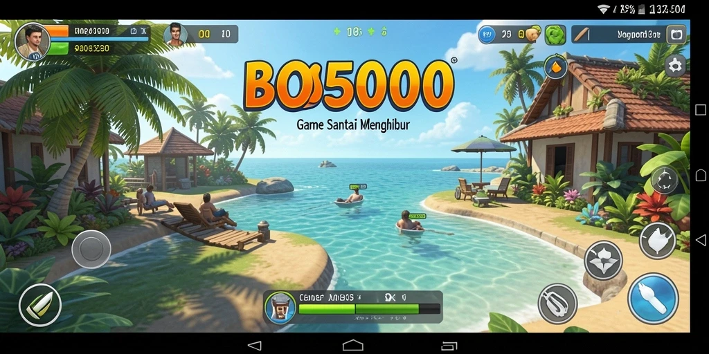 Screenshot gameplay BOS5000 yang menampilkan karakter dalam misi casual.