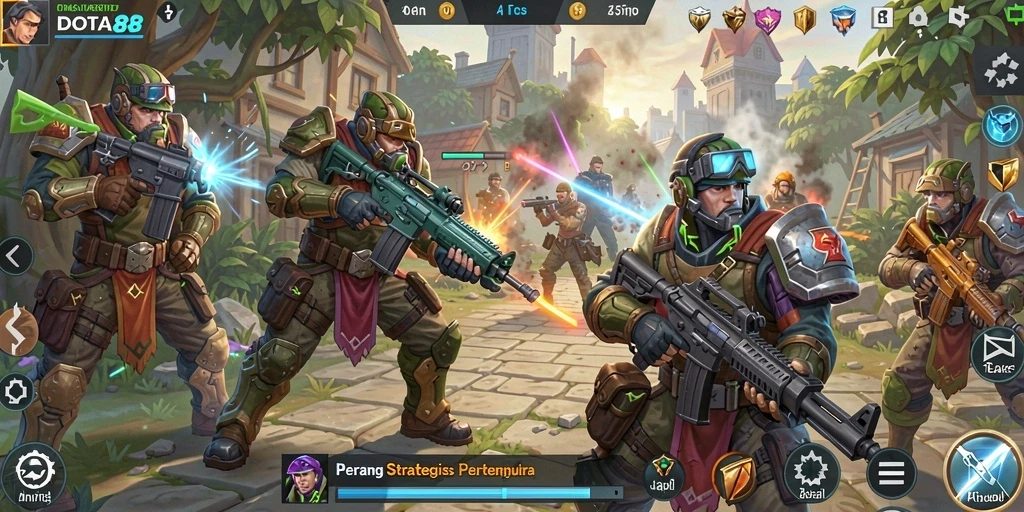 Screenshot tampilan gameplay DOTA88 yang mendebarkan.