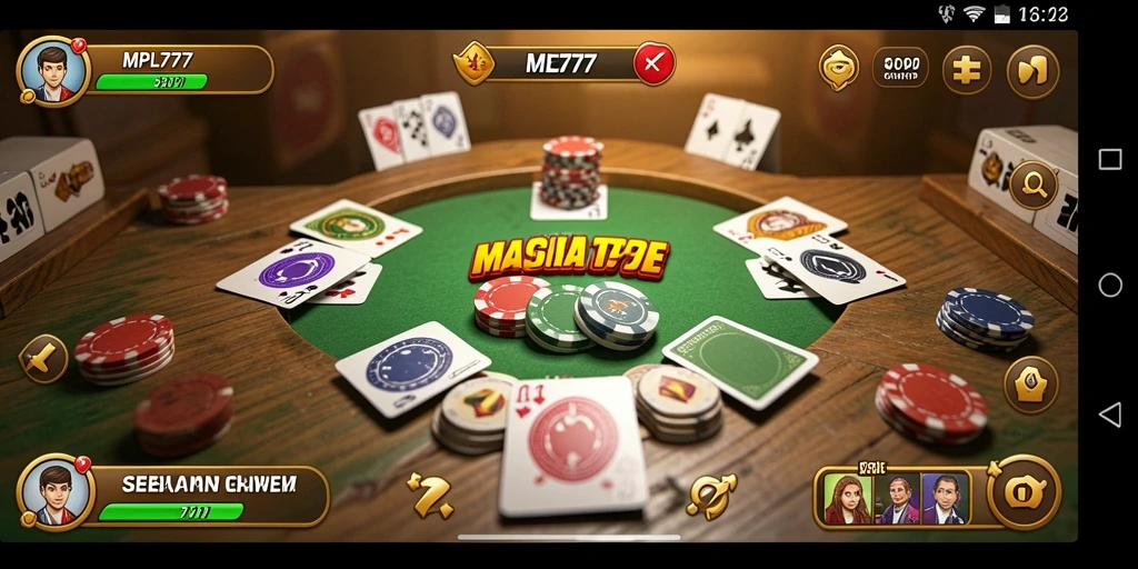 Tangkapan layar menunjukkan gameplay seru dari Gaple di MPL777.