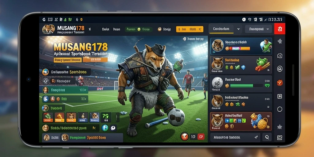 Tampilan gameplay seru dalam aplikasi Sportsbook MUSANG178.