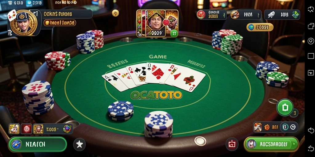 Tampilan gameplay poker OCATOTO yang mengasyikkan dan interaktif.