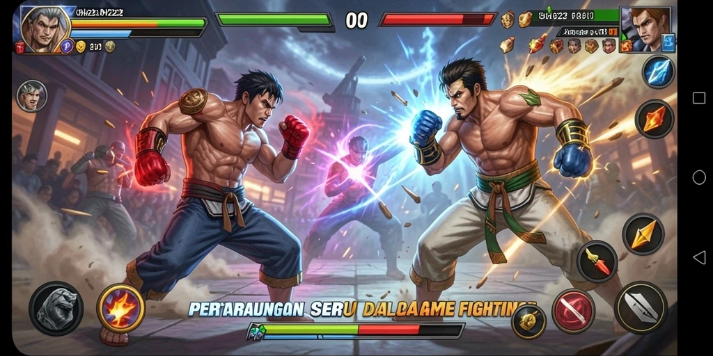 Tangkapan layar utama dari permainan Fighting yang mendebarkan.