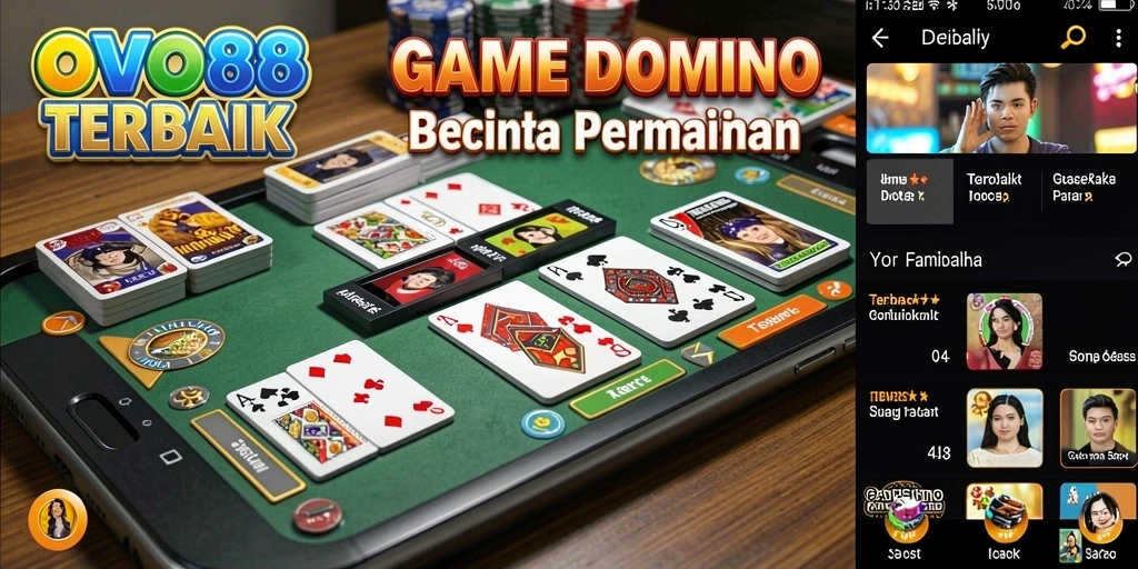 Screenshot OVO88 menampilkan permainan Domino yang seru dan menarik.