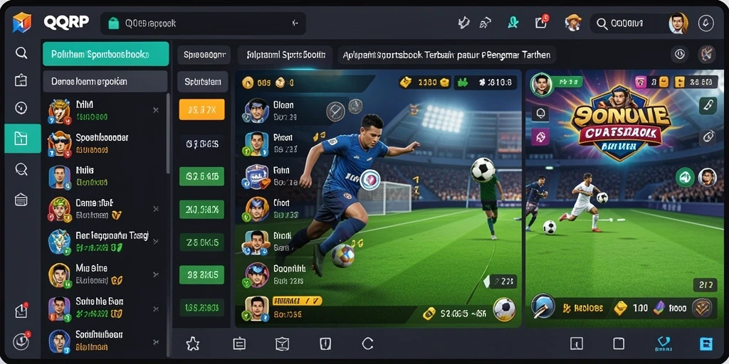 Screenshot menampilkan gameplay Sportsbook yang menarik dan interaktif.
