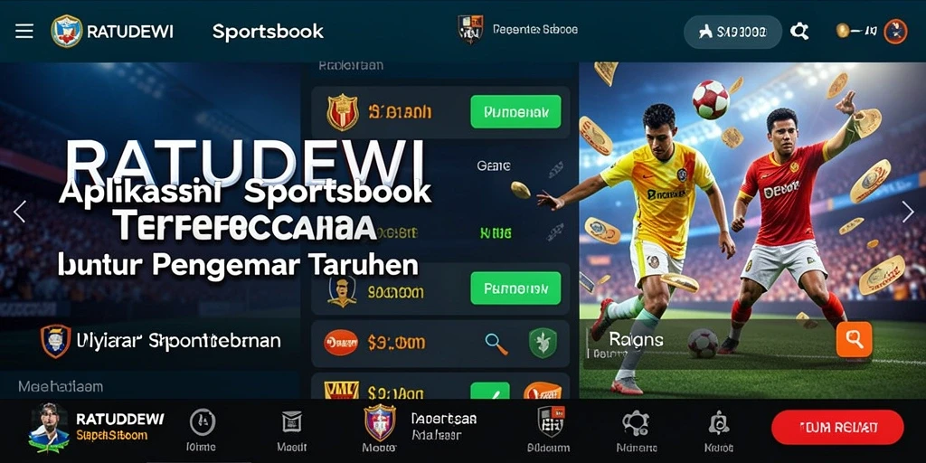 Tangkapan layar utama yang menampilkan fitur taruhan olahraga di RATUDEWI.