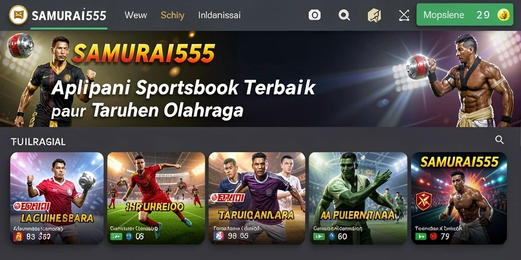 Screenshot utama gameplay Sportsbook SAMURAI555 menampilkan intensitas taruhan.