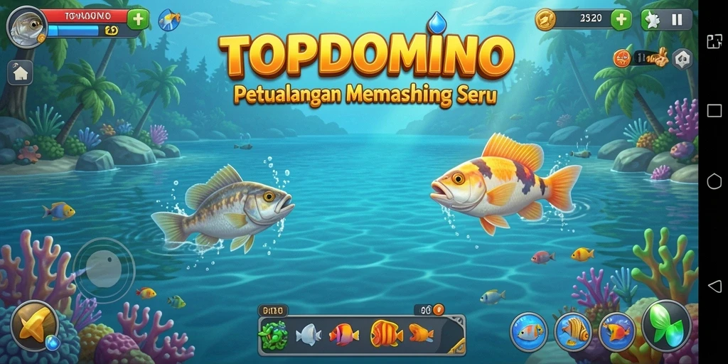 Gambaran menarik gameplay memancing di TOPDOMINO.